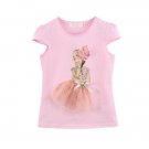 Summer kids girl clothes short sleeve cotton knit shirts