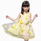 Teen Girl Sleeveless 3D Flower Party Dress