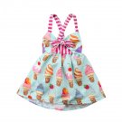 Toddler Babies Girl Sleeveless Ice Cream Strap Dress
