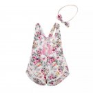 Toddler Girls Floral Romper Headband