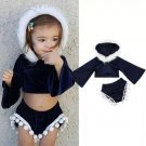 Toddler Girls Hooded Tops Tassels Short Outerwear Clothes
