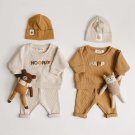 Hooray & Happy Baby Boy Girl Waffle Outfit Set with Hat