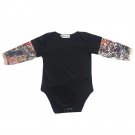 Unisex Baby Boys Girls Splice Print Bodysuit Clothes
