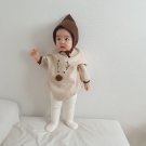 Adorable Baby Reindeer Hoodie Romper with Hat Winter Outfit
