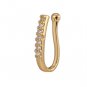 Women Teens Gold Silver Plated Crystal Ear Cuff Fake Nose Ring