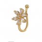 Women Teens Gold Silver Plated Crystal Ear Cuff Fake Nose Ring