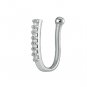 Women Teens Gold Silver Plated Crystal Ear Cuff Fake Nose Ring