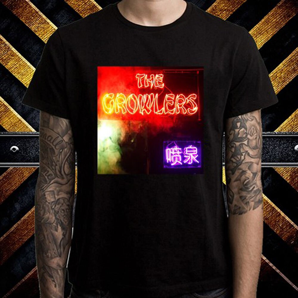 TheGrowlersChineseFountainRockBandMensBlack TShirt S2XL