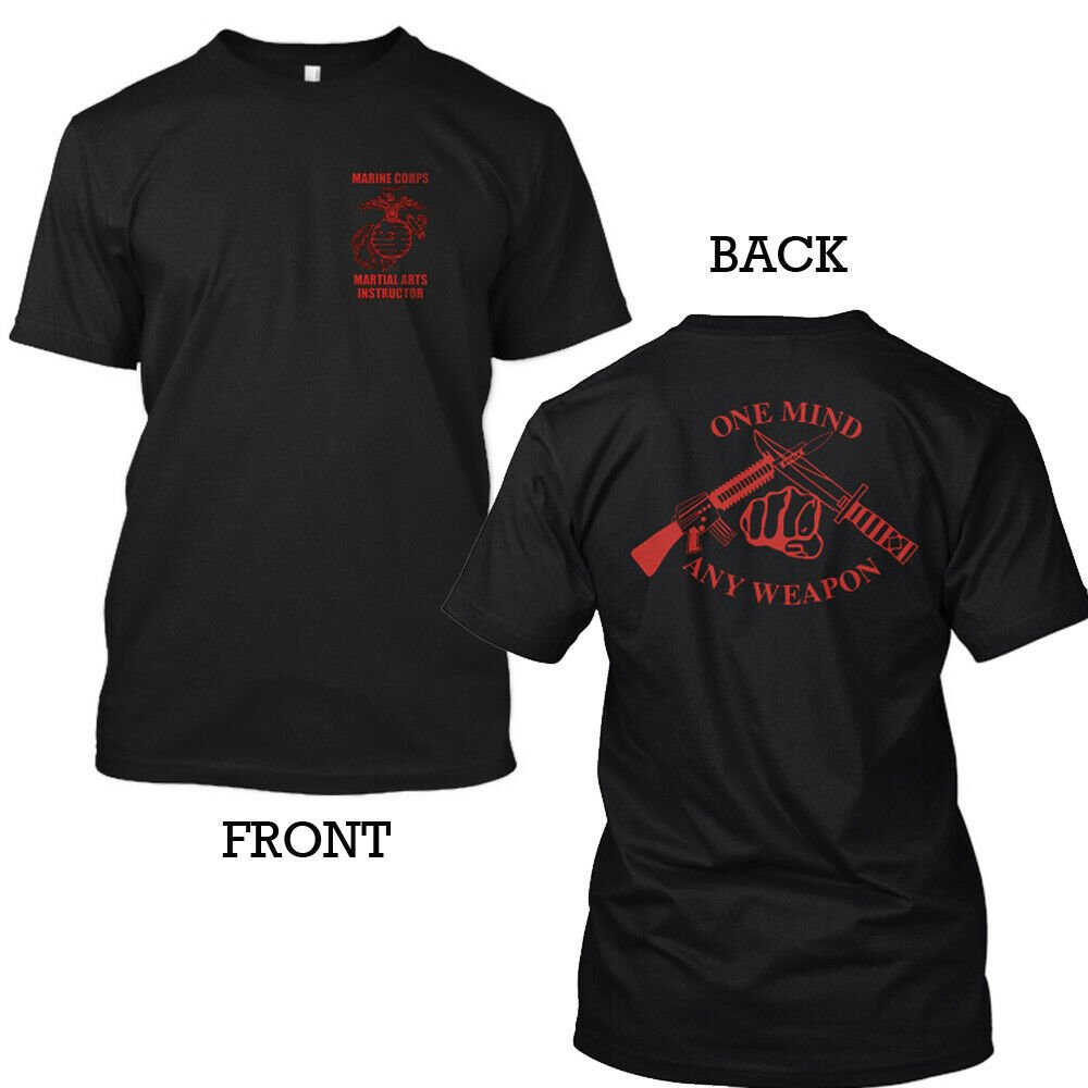 Marine Corps Martial Arts Instructor MAI MCMAP USMC Men Black TShirt S2XL