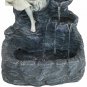 Lighted Jaliyan Resin Solar Fall Fountain by Rosalind Wheeler (Tag#W001)