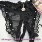 Black Diamond lace See Through Panties, Women's erotic Crotchless Transparent Lingerie