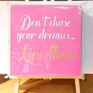 Fabulous Wood Box Sign Pink Gold Macbeth Collection Margaret Josephs Table Decor