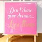 Fabulous Wood Box Sign Pink Gold Macbeth Collection Margaret Josephs Table Decor