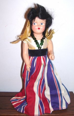Vintage 2 doll lot composition girls Princess Ann Gypsy
