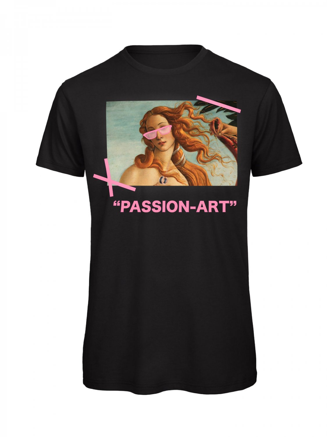 OPENSPACE SIZE XL 100% organic cotton, vegan, biodegradable packaging, art t-shirt for man black
