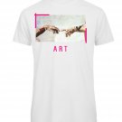 OPENSPACE SIZE XXL 100% organic cotton, vegan, biodegradable packaging, art t-shirt for man, white