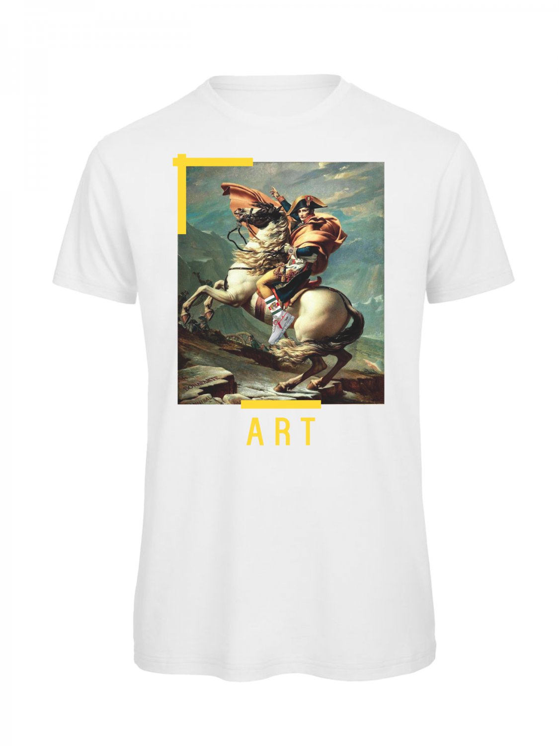 OPENSPACE SIZE M 100% organic cotton, vegan, biodegradable packaging, art t-shirt for man, white