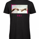 OPENSPACE SIZE S 100% organic cotton, vegan, biodegradable packaging, art t-shirt for woman, black