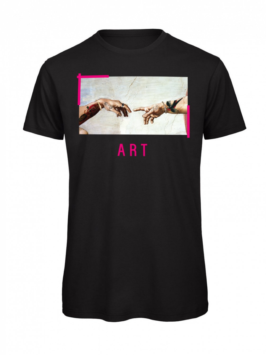 OPENSPACE SIZE L 100% organic cotton, vegan, biodegradable packaging, art t-shirt for woman, black