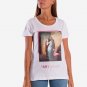 OPENSPACE SIZE S 100% organic cotton, biodegradable packaging, art strass t-shirt for woman, white