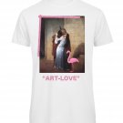 OPENSPACE SIZE XL 100% organic cotton, biodegradable packaging, art strass t-shirt for woman, white