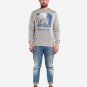 OPENSPACE  SIZE M, art & fashion Crewneck Sweatshirt for man, gray, biodegradable package