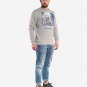 OPENSPACE  SIZE M, art & fashion Crewneck Sweatshirt for man, gray, biodegradable package