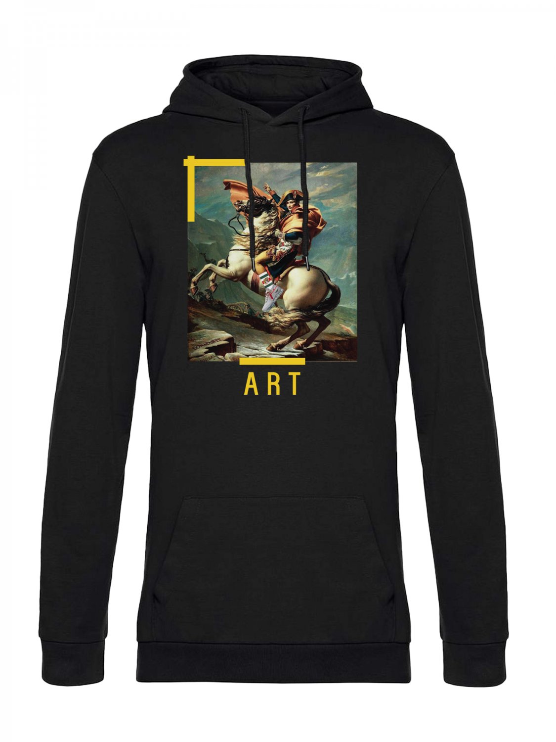 OPENSPACE  SIZE S, art & fashion hooded Sweatshirt for man, black, biodegradable package