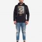 OPENSPACE  SIZE M, art & fashion hooded Sweatshirt for man, black, biodegradable package