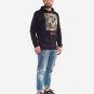 OPENSPACE  SIZE M, art & fashion hooded Sweatshirt for man, black, biodegradable package