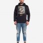 OPENSPACE SIZE L, art & fashion hooded Sweatshirt for man, black, biodegradable package