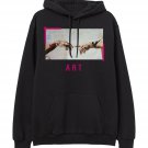 OPENSPACE  SIZE M, art & fashion hooded Sweatshirt for man, black, biodegradable package