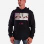 OPENSPACE  SIZE M, art & fashion hooded Sweatshirt for man, black, biodegradable package