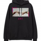 OPENSPACE  SIZE XL, art & fashion hooded Sweatshirt for man, black, biodegradable package
