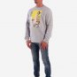 OPENSPACE  SIZE XXL, art & fashion Crewneck Sweatshirt for man, gray, biodegradable package