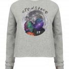 OPENSPACE  SIZE XL, art & fashion Crewneck Sweatshirt for woman, gray, biodegradable package