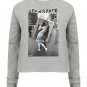 OPENSPACE  SIZE XS, art & fashion Crewneck Sweatshirt for woman, gray, biodegradable package