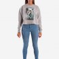 OPENSPACE  SIZE M, art & fashion Crewneck Sweatshirt for woman, gray, biodegradable package