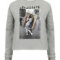 OPENSPACE  SIZE XL, art & fashion Crewneck Sweatshirt for woman, gray, biodegradable package