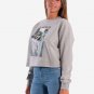 OPENSPACE  SIZE XL, art & fashion Crewneck Sweatshirt for woman, gray, biodegradable package
