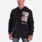OPENSPACE  SIZE S, art & fashion zipped hooded Sweatshirt for man, black, biodegradable package