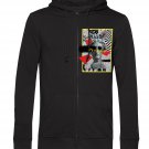 OPENSPACE  SIZE M, art & fashion zipped hooded Sweatshirt for man, black, biodegradable package