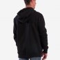 OPENSPACE  SIZE XL, art & fashion zipped hooded Sweatshirt for man, black, biodegradable package