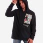 OPENSPACE  SIZE XL, art & fashion zipped hooded Sweatshirt for man, black, biodegradable package