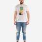 OPENSPACE SIZE S 100% organic cotton, vegan, biodegradable packaging, art t-shirt for man, white