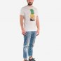 OPENSPACE SIZE XL 100% organic cotton, vegan, biodegradable packaging, art t-shirt for man, white