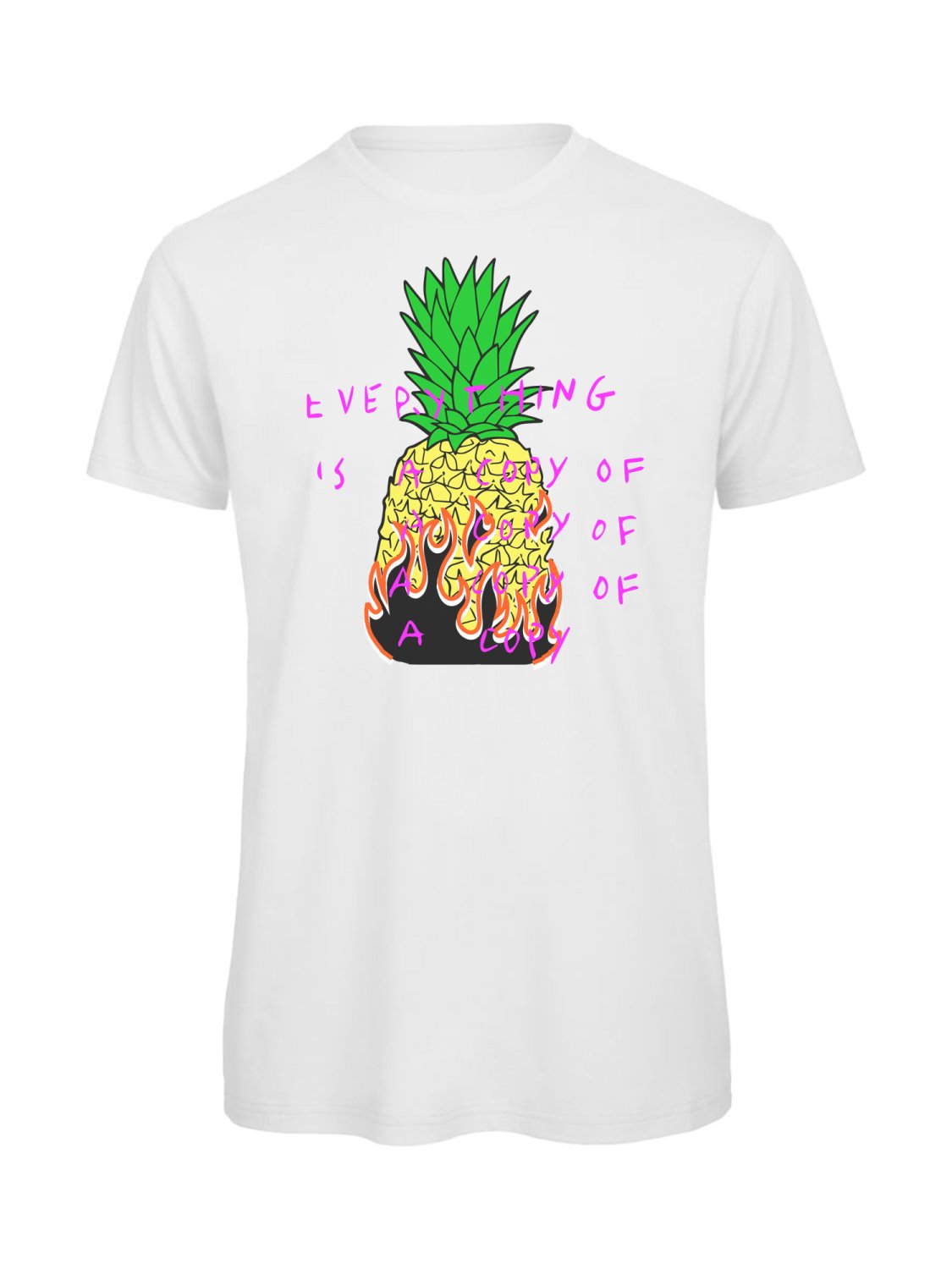 OPENSPACE SIZE XXL 100% organic cotton, vegan, biodegradable packaging, art t-shirt for man, white