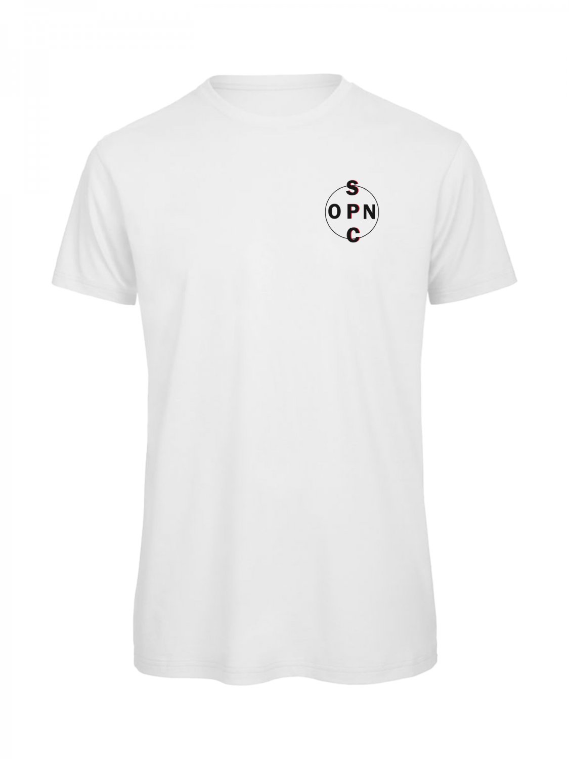 OPENSPACE SIZE XXL 100% organic cotton, vegan, biodegradable packaging, art t-shirt for man, white
