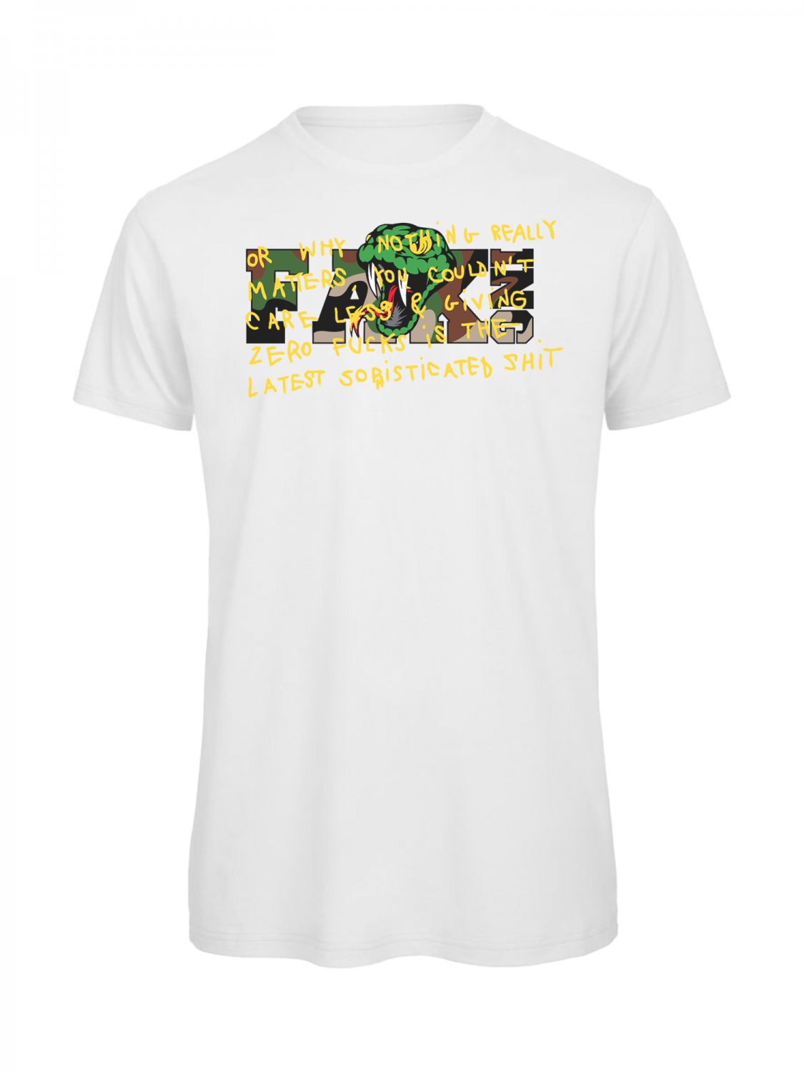 OPENSPACE SIZE M 100% organic cotton, vegan, biodegradable packaging, art t-shirt for man, white