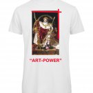 OPENSPACE SIZE S 100% organic cotton, vegan, biodegradable packaging, art t-shirt for man, white